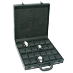 Load image into Gallery viewer, (24) Black Leather Attache Watch Travel Case - Watch Box Co. - 1
