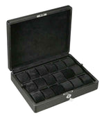 Load image into Gallery viewer, Diplomat 18-Piece Carbon Fiber Watch Box with Removable Tray
