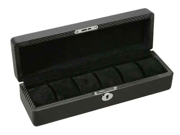 Diplomat 6-Piece Carbon Fiber Watch Box