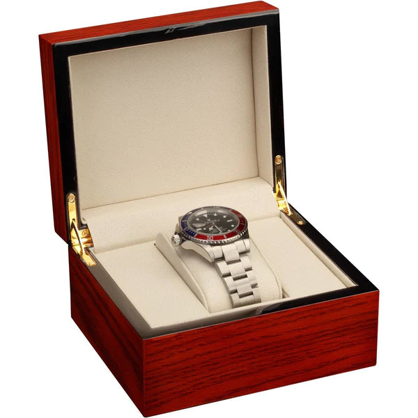 Single Mahogany Wood Watch Box