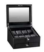 Load image into Gallery viewer, Volta 8 Carbon Fiber Watch Box With Extra Storage Compartment