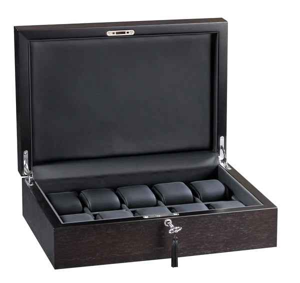 Volta 10-Piece Rustic Wood Watch Case in Brown