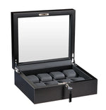 Load image into Gallery viewer, Volta Rustic Brown 8 Wood Watch Case With Glass Top
