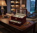 Load image into Gallery viewer, Diplomat 20-Piece Rosewood Watch Box - Saturday Night
