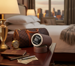 Load image into Gallery viewer, Diplomat Brown Leather Watch Winder for Single Travel Use
