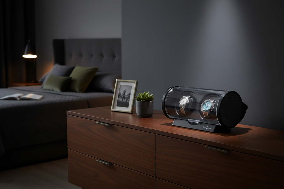 Diplomat Rogue Watch Winder – Double Black with Carbon Fiber Accents