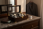 Load image into Gallery viewer, Ebony Wood Watch Box - Lifestyle
