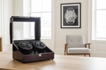 Load image into Gallery viewer, Lifestyle - Diplomat Ebony Wood Four Watch Winder