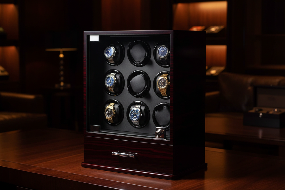 Lifestyle - Diplomat Estate Ebony Nine Watch Winder (corrected color)