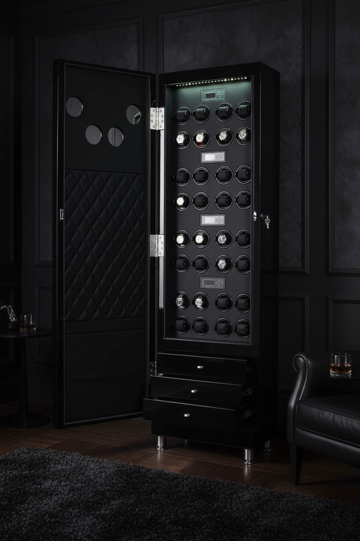 Lifestyle - Volta Carbon Fiber 32 Watch Winder Cabinet
