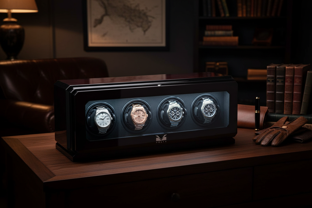 Lifestyle - Volta Dark Ebony Rosewood Four Watch Winder
