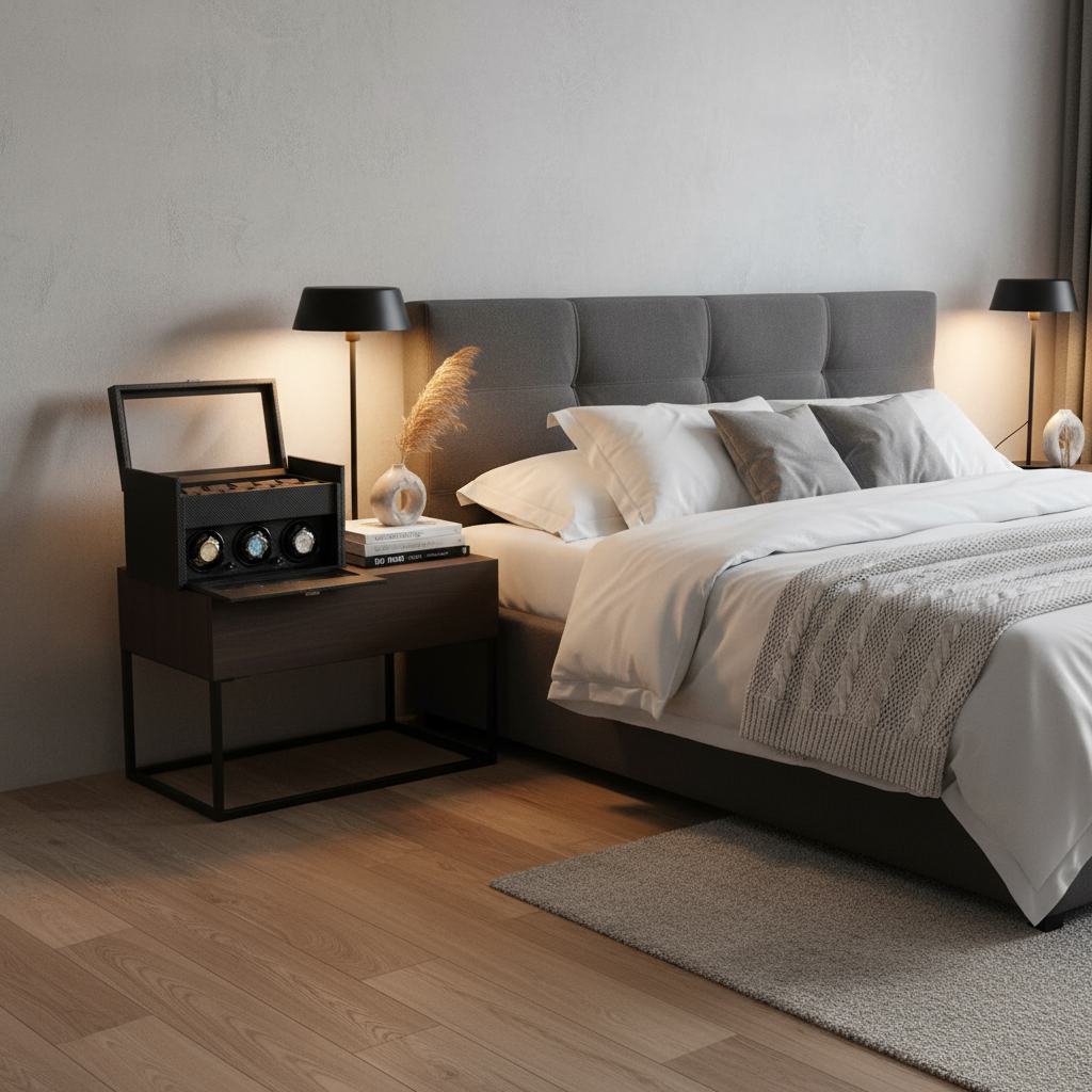 Luxury Bedroom with Triple Watch Winder