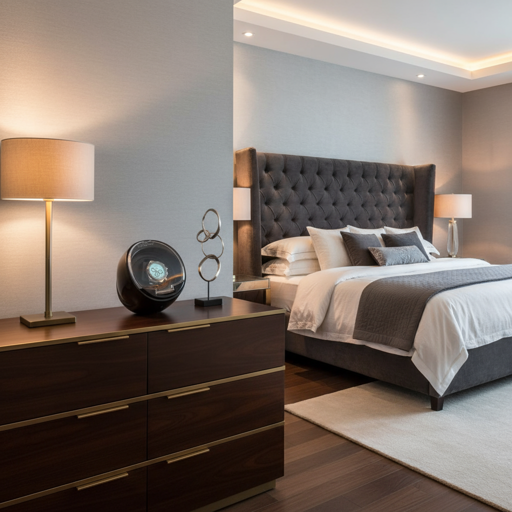 Luxury Bedroom with Watch Winder