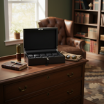 Load image into Gallery viewer, Volta 10-Piece Rustic Wood Watch Case in Brown
