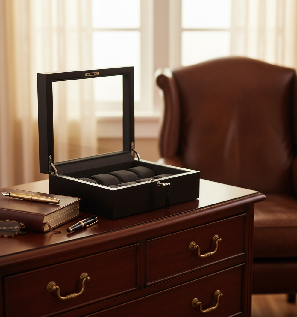 Volta 8-Piece Rustic Brown Matte Watch Case