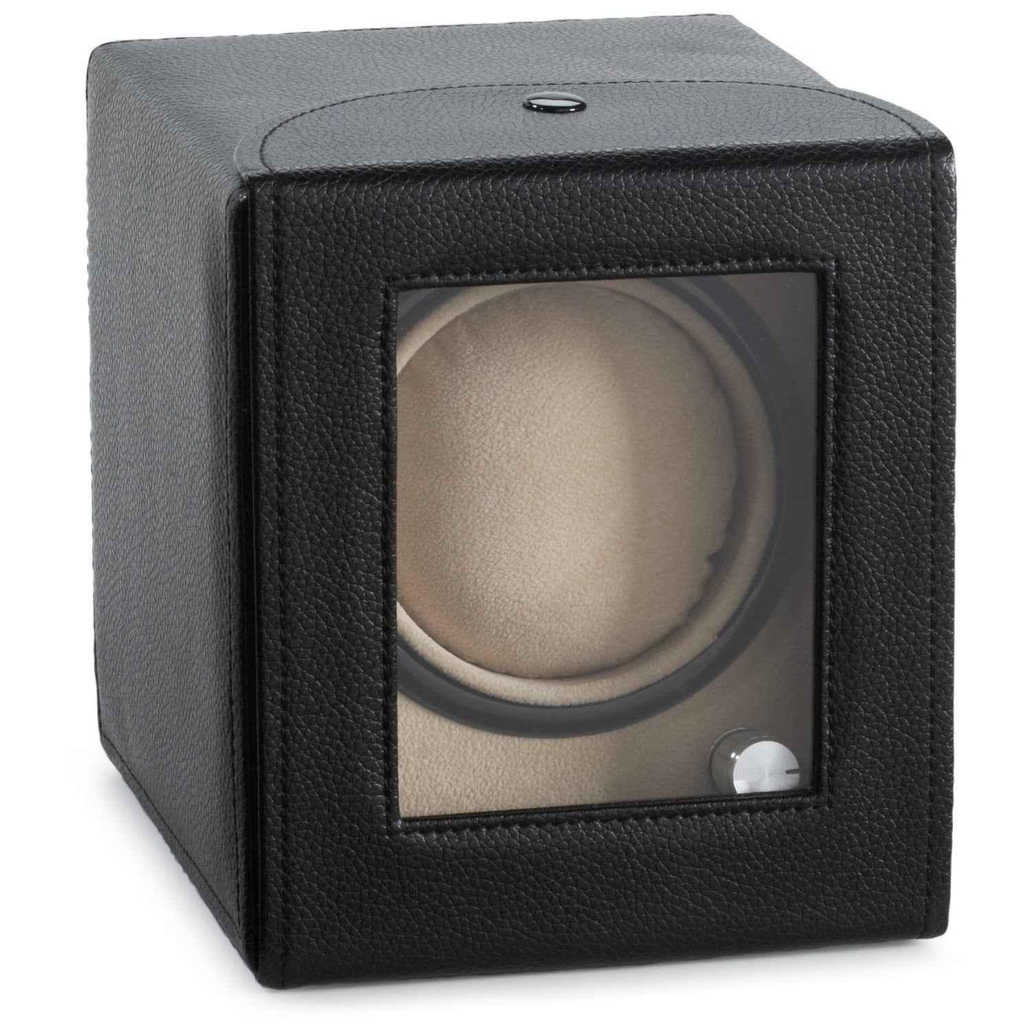 Diplomat Black Leather Single Watch Winder | Rolex, Omega