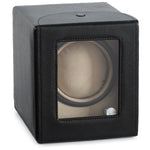 Load image into Gallery viewer, Diplomat Black Leather Single Watch Winder - Watch Box Co. - 2