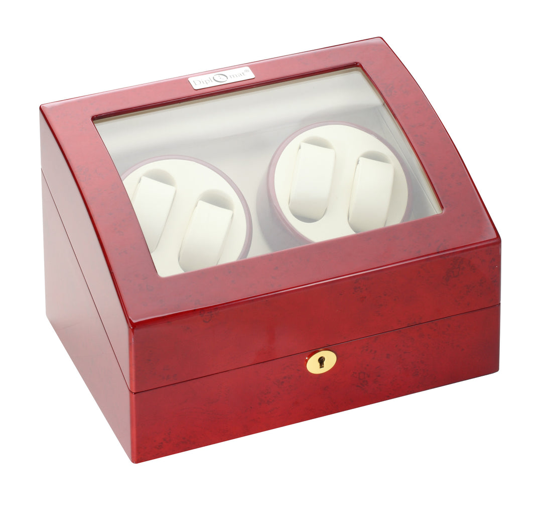 Diplomat Rosewood Four Watch Winder - Watch Box Co. - 2