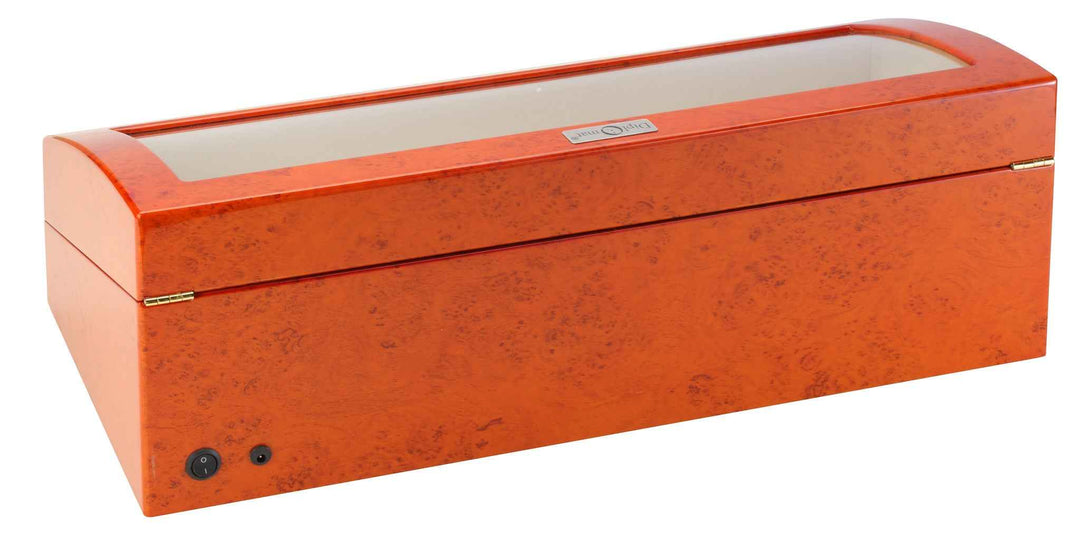 Diplomat Burl Wood Eight Watch Winder - Premium Diplomat Watch Winder for Luxury Timepieces