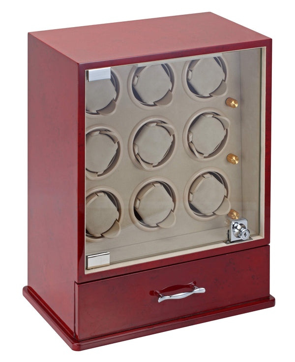 Diplomat Estate Collection Rosewood Nine Watch Winder - Watch Box Co. - 1