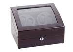 Load image into Gallery viewer, Diplomat Ebony Wood Four Watch Winder - Watch Box Co. - 2
