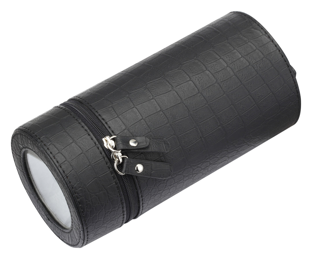 Diplomat Black Leather Travel Single Watch Winder - Watch Box Co. - 2