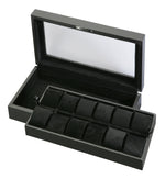 Load image into Gallery viewer, (12) Diplomat Carbon Fiber Watch Box With Clear Top - Watch Box Co. - 3