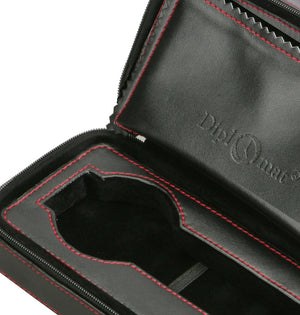 Diplomat Black Leather Double Watch Travel Case - Watch Box Co. - 3