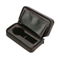 Diplomat Black Leather 2 Watch Travel Case - Watch Box Co. - 1