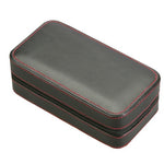 Load image into Gallery viewer, Diplomat Black Leather 2 Watch Travel Case - Watch Box Co. - 2