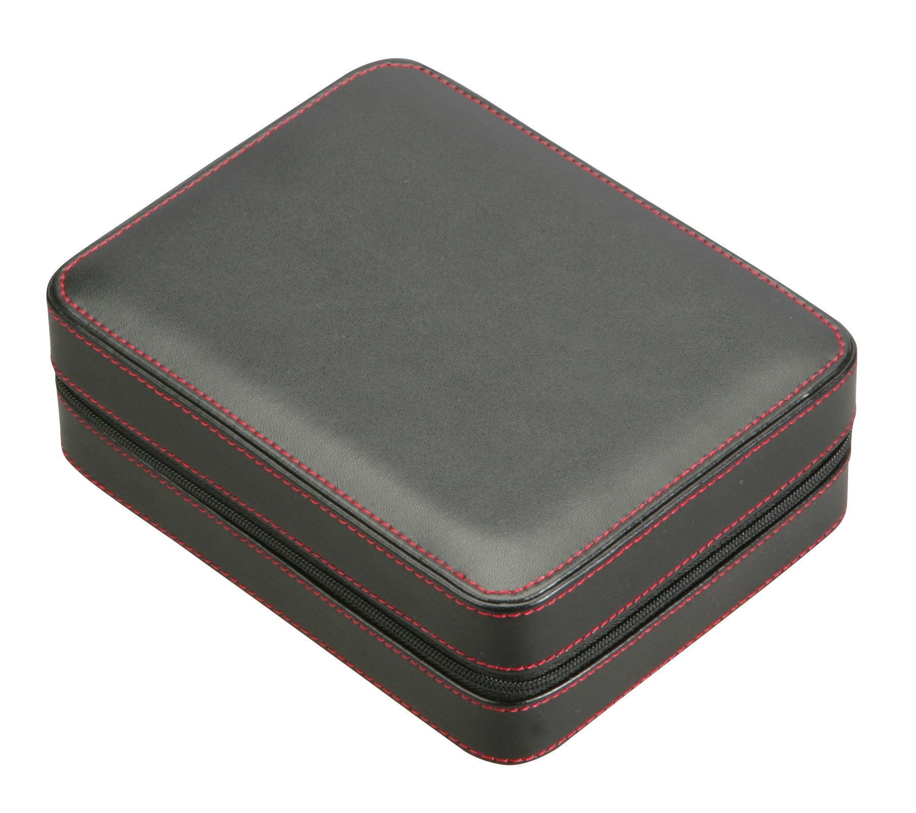 Diplomat Black Leather 4 Watch Travel Case – Watch Box Co.