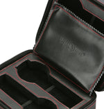 Load image into Gallery viewer, Diplomat Black Leather 4 Watch Travel Case - Watch Box Co. - 3