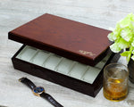 Load image into Gallery viewer, Cream Interior Diplomat Genuine Mahogany Wood Watch Box

