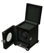 Load image into Gallery viewer, Volta Rustic Brown Single Watch Winder w/ Storage - Watch Box Co. - 1