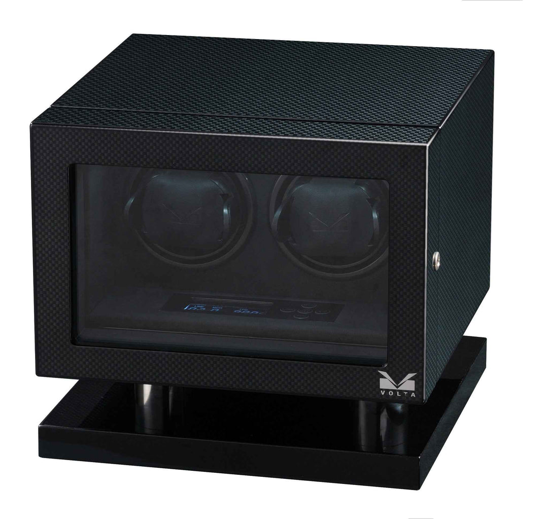 Volta Carbon Fiber Watch Winder for Automatic Watches - Double Model
