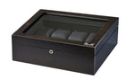 Load image into Gallery viewer, Volta Rustic Brown 8 Wood Watch Case With Glass Top - Watch Box Co. - 2
