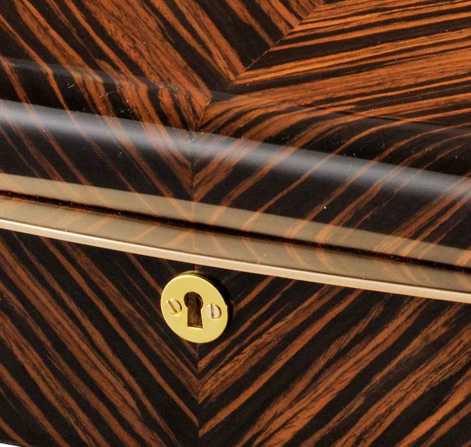 Volta 10-Piece High Gloss Ebony Wood Watch Case