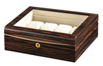 Load image into Gallery viewer, Volta Ebony Wood Watch Case w/ Cream Interior - Watch Box Co. - 2
