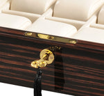 Load image into Gallery viewer, Volta Ebony Wood Watch Case w/ Cream Interior - Watch Box Co. - 4
