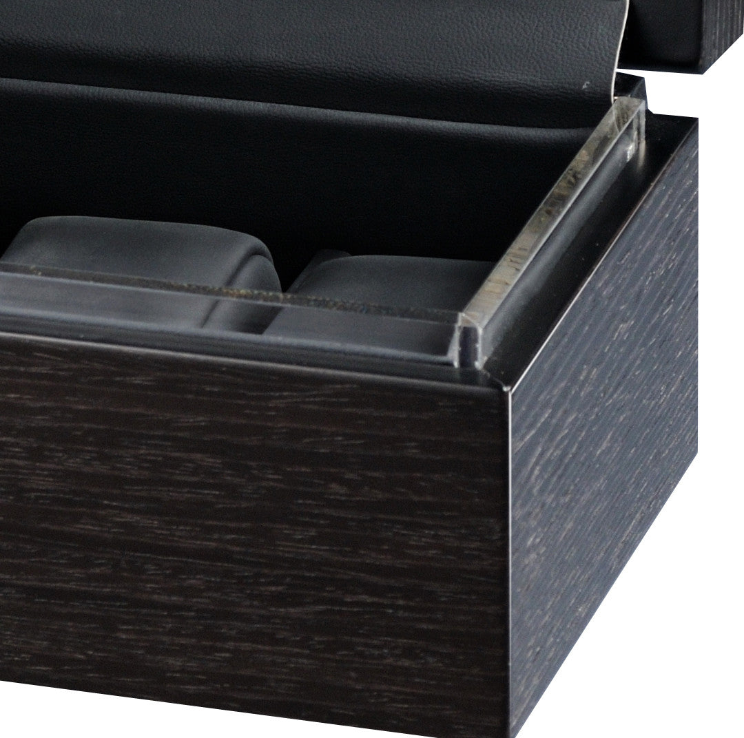 Volta 6 Matte Charcoal Wood Watch Case - Watch Box Co. - 3