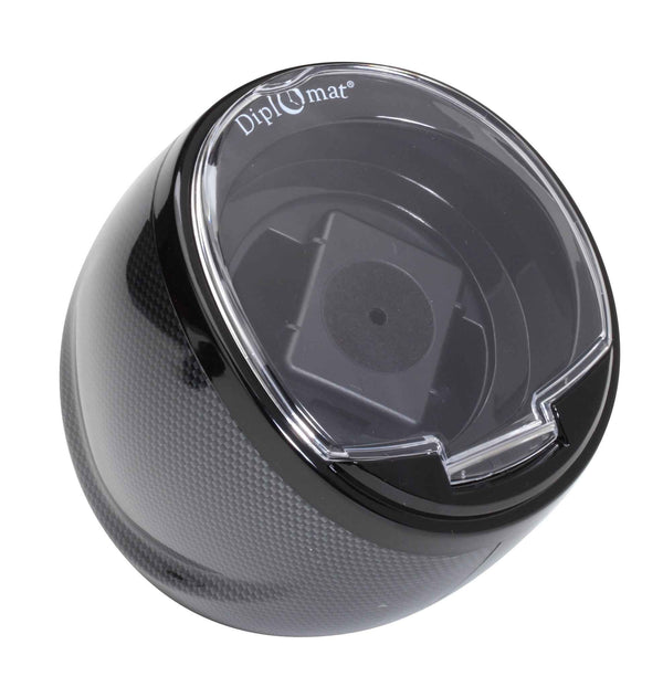 Diplomat Carbon Fiber Watch Winder - Single Watch Holder