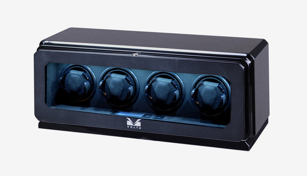 Volta Carbon Fiber Four Watch Winder - Watch Box Co. - 1