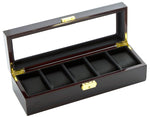Load image into Gallery viewer, (5) Glossy Dark Ebony wood Watch Box - Watch Box Co. - 1
