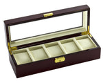 Load image into Gallery viewer, (5) Glossy Rosewood Watch Box - Watch Box Co. - 1
