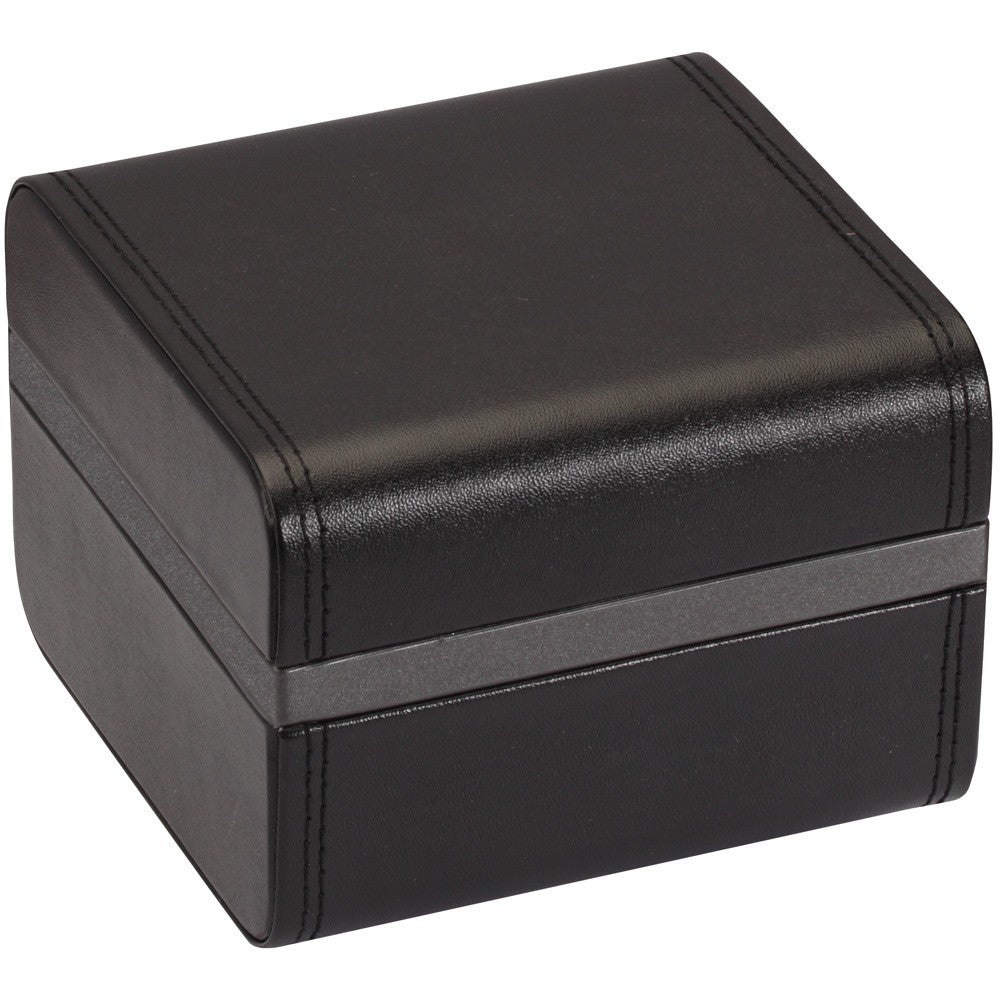 Diplomat Single Leather Watch Box In Black Onyx