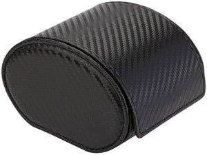 Single Carbon Fiber Pattern Leather Watch Travel Case by Watch Box Co.