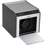 Load image into Gallery viewer, Diplomat Brushed Silver Aluminum Single Watch Winder With L.E.D Lighting.
