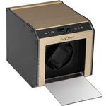 Load image into Gallery viewer, Champagne Aluminum LED Watch Winder - Elegant Single Watch Display and Storage
