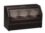 Load image into Gallery viewer, Diplomat Black Leather 3 Watch Winder - Watch Box Co. - 2
