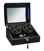 Load image into Gallery viewer, Diplomat Black Edition Four Watch Winder with LED&#39;s - Watch Box Co. - 1